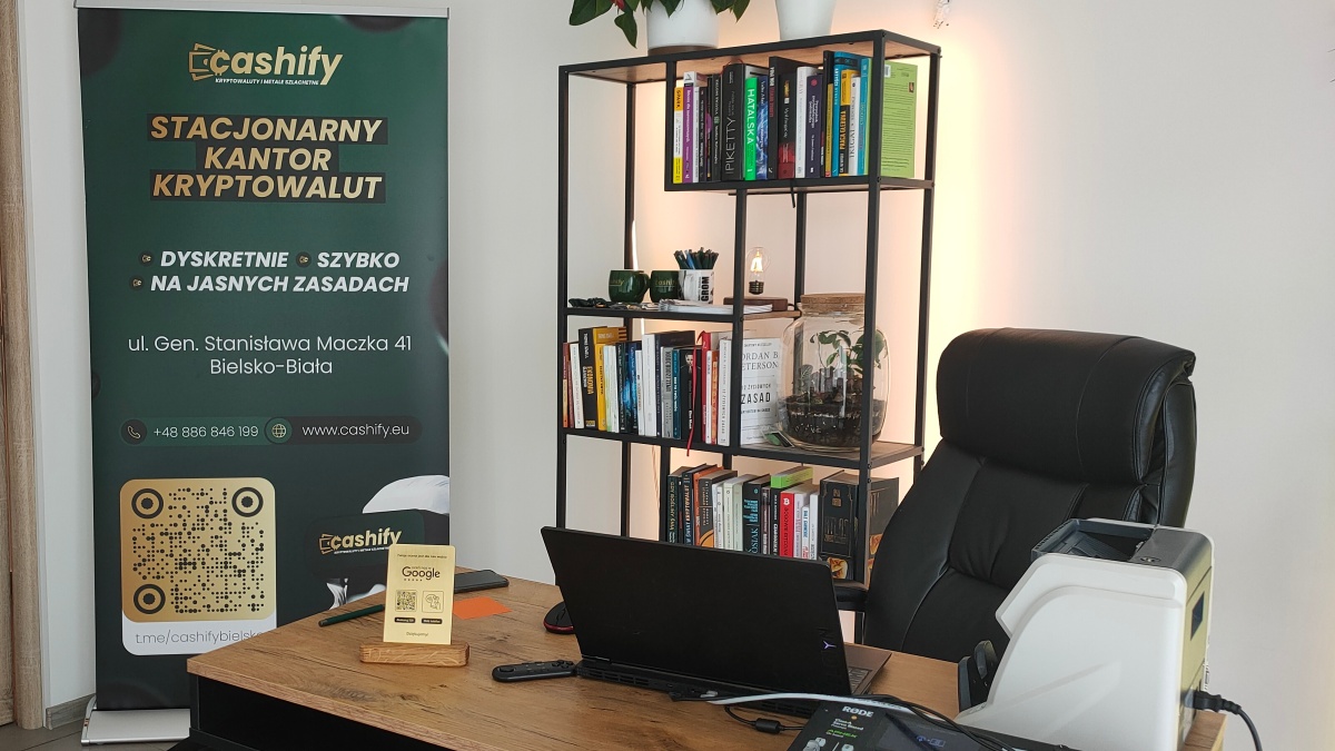 Kantor kryptowalut w Cashify w Bielsku-Białej