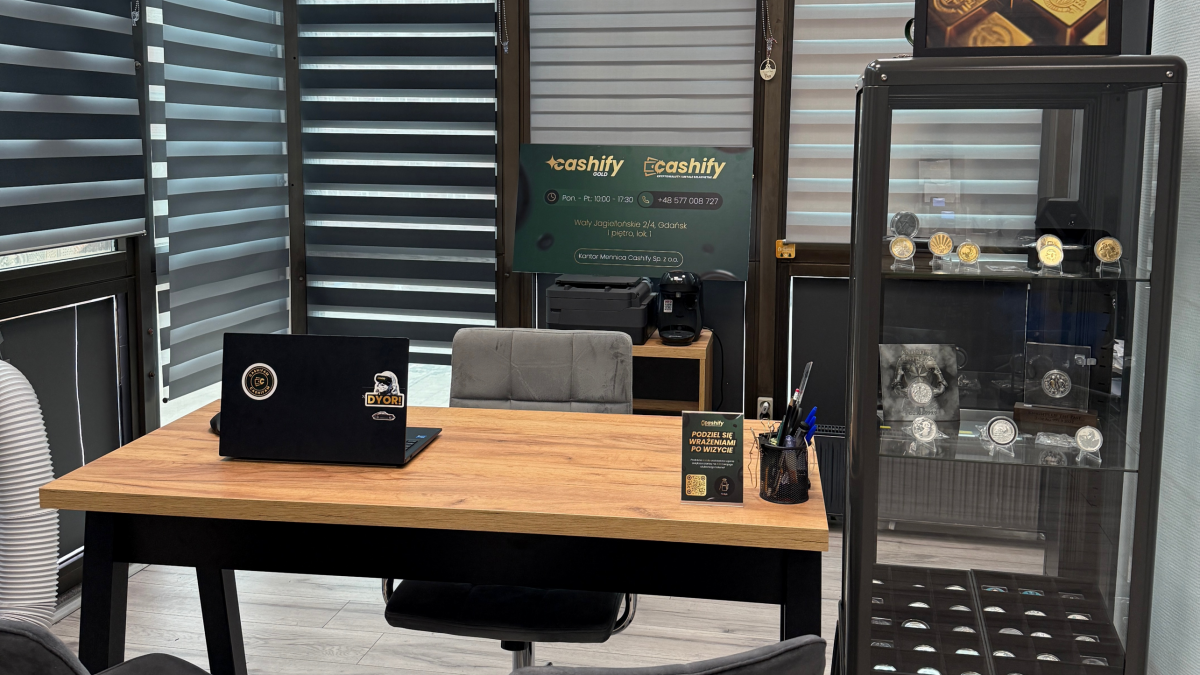 Kantor kryptowalut Cashify w Gdańsku