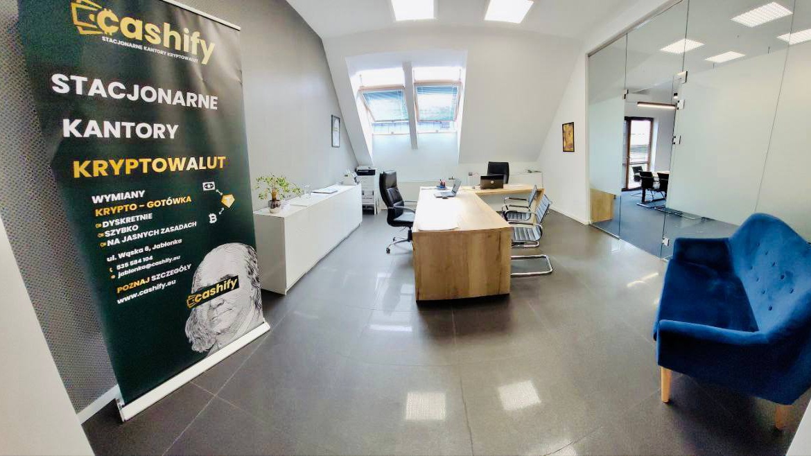 Kantor kryptowalut Cashify w Jabłonce