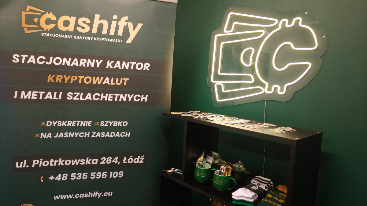 Kantor kryptowalut Cashify w Łodzi
