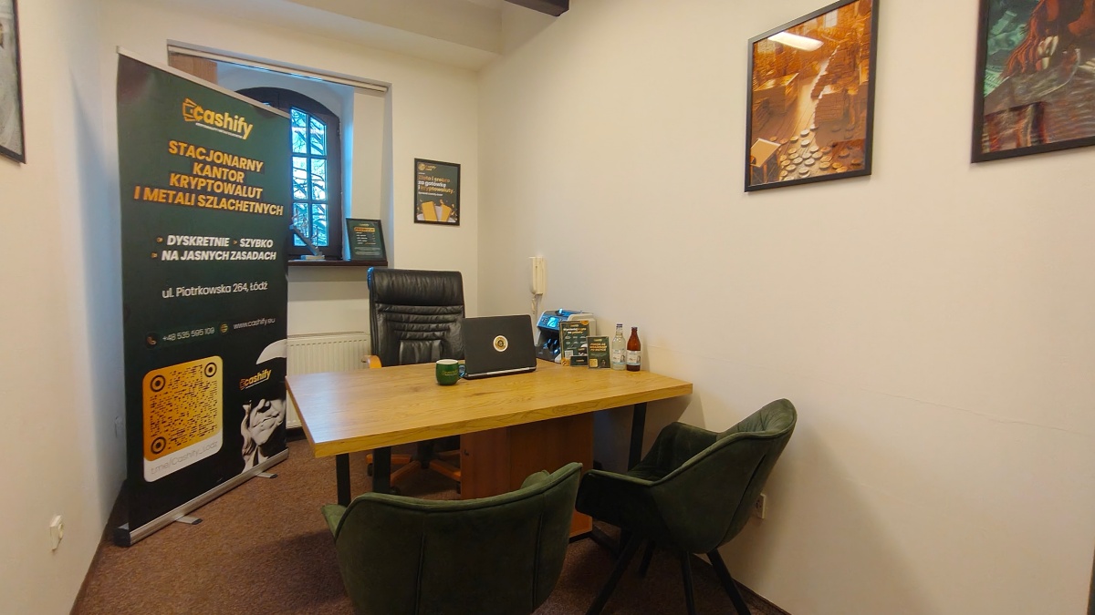 Kantor kryptowalut Cashify w Łodzi